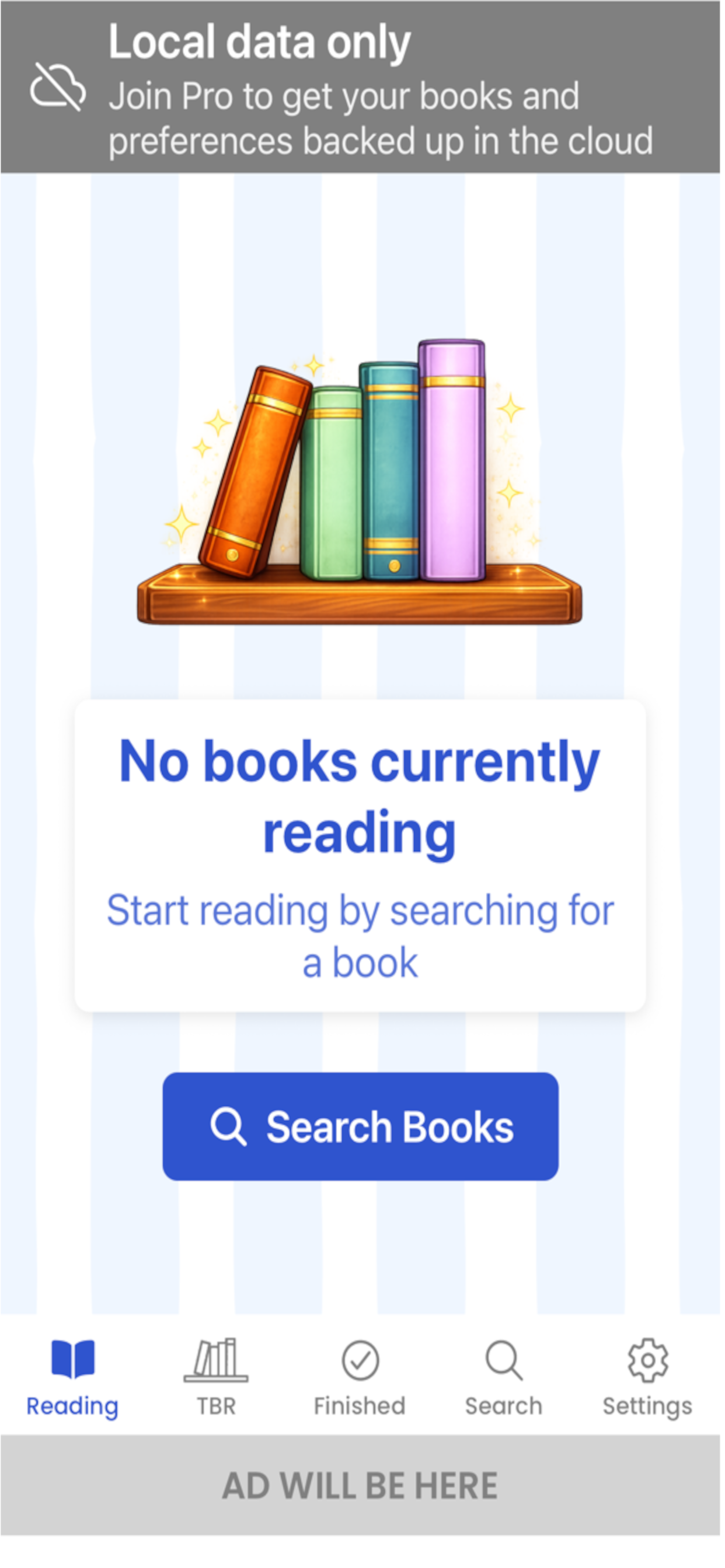 Shelf Life Home Screen